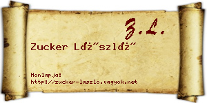 Zucker László névjegykártya